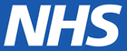 white on blue NHS logo